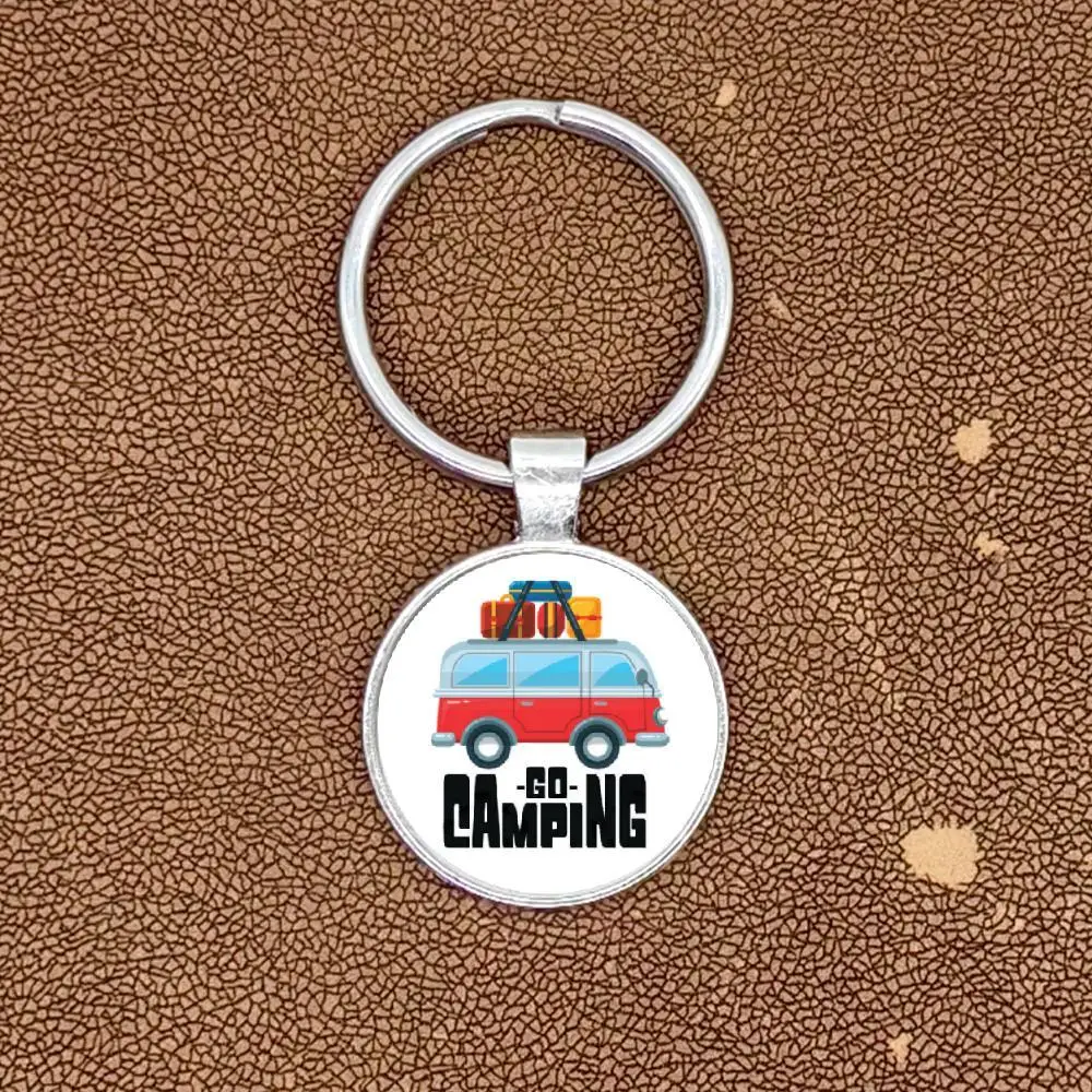 1Pc Stylish Camper Go Camping Keychain Jewelry Gifts