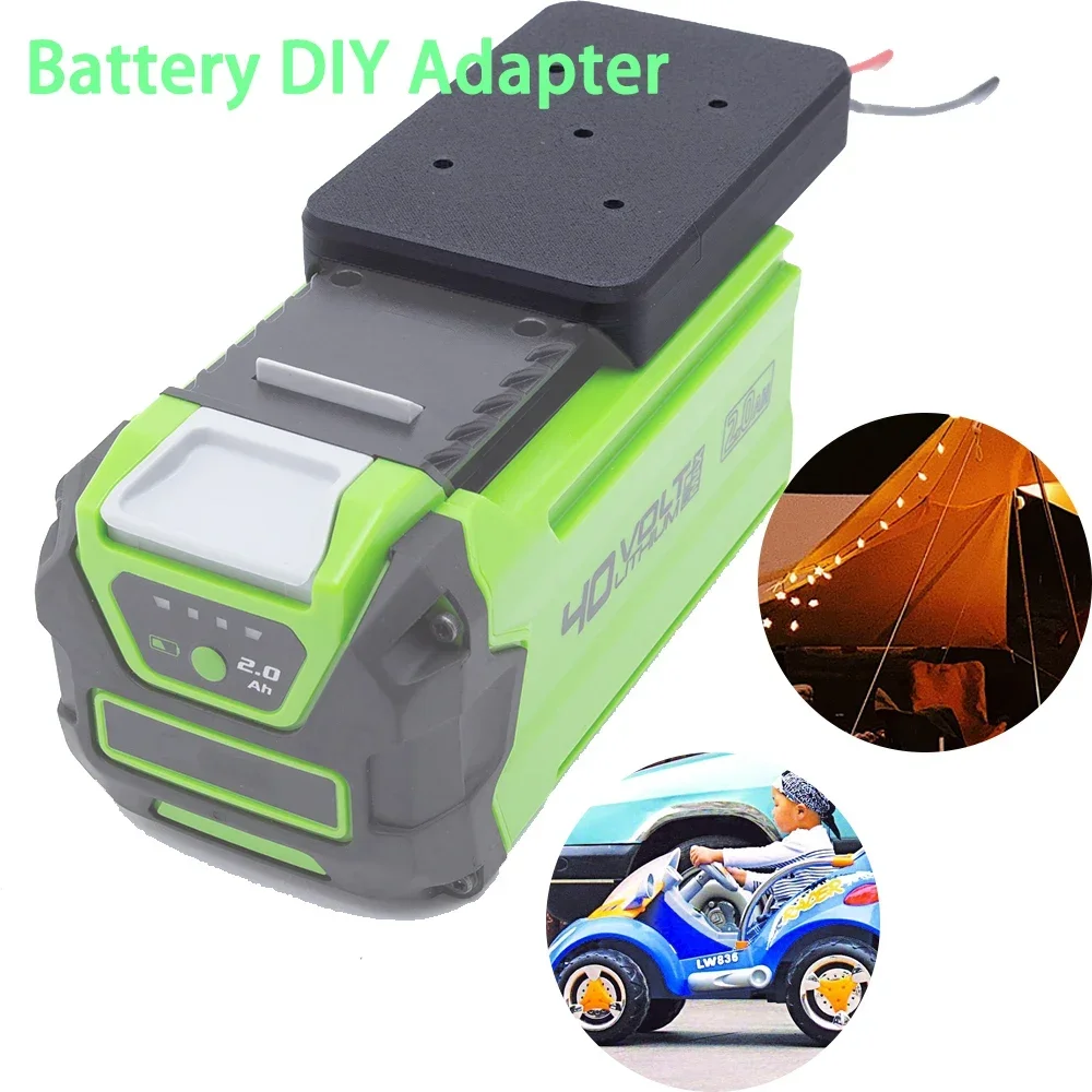 Power Wheels Adaptador Faça Você Mesmo para Greenworks 40v Conector de Bateria de Iões de Lítio 14awg rc Car Robotics3d Print Não Incluído Bateria