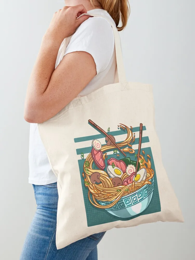 The delicious falling Japanese ramen bowl Tote Bag shopping cart bags tote bags cloth bags Canvas bag