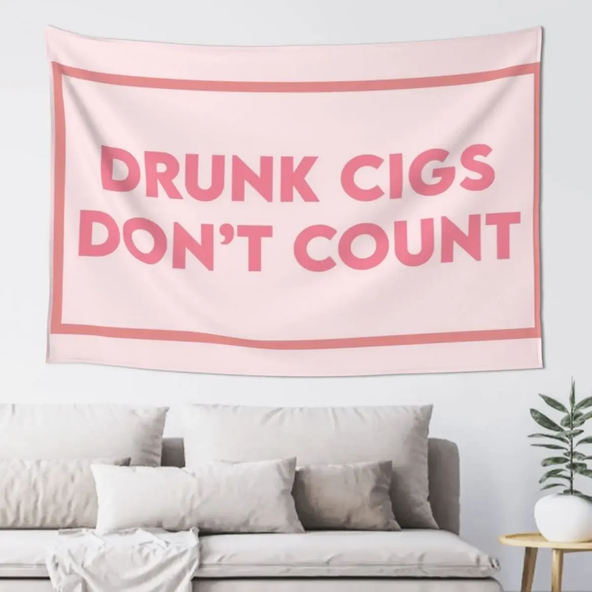 Drunk Cigs Don't Count Tapestry Aesthetics For Room Wall Art Tapestry