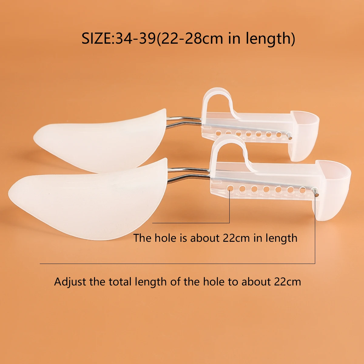 Brandneue, hochwertige Schuhspanner aus Kunststoff, 1 Paar, verstellbar, für Damen, Herren und Unisex, modisch, schwarz – Detail 9
