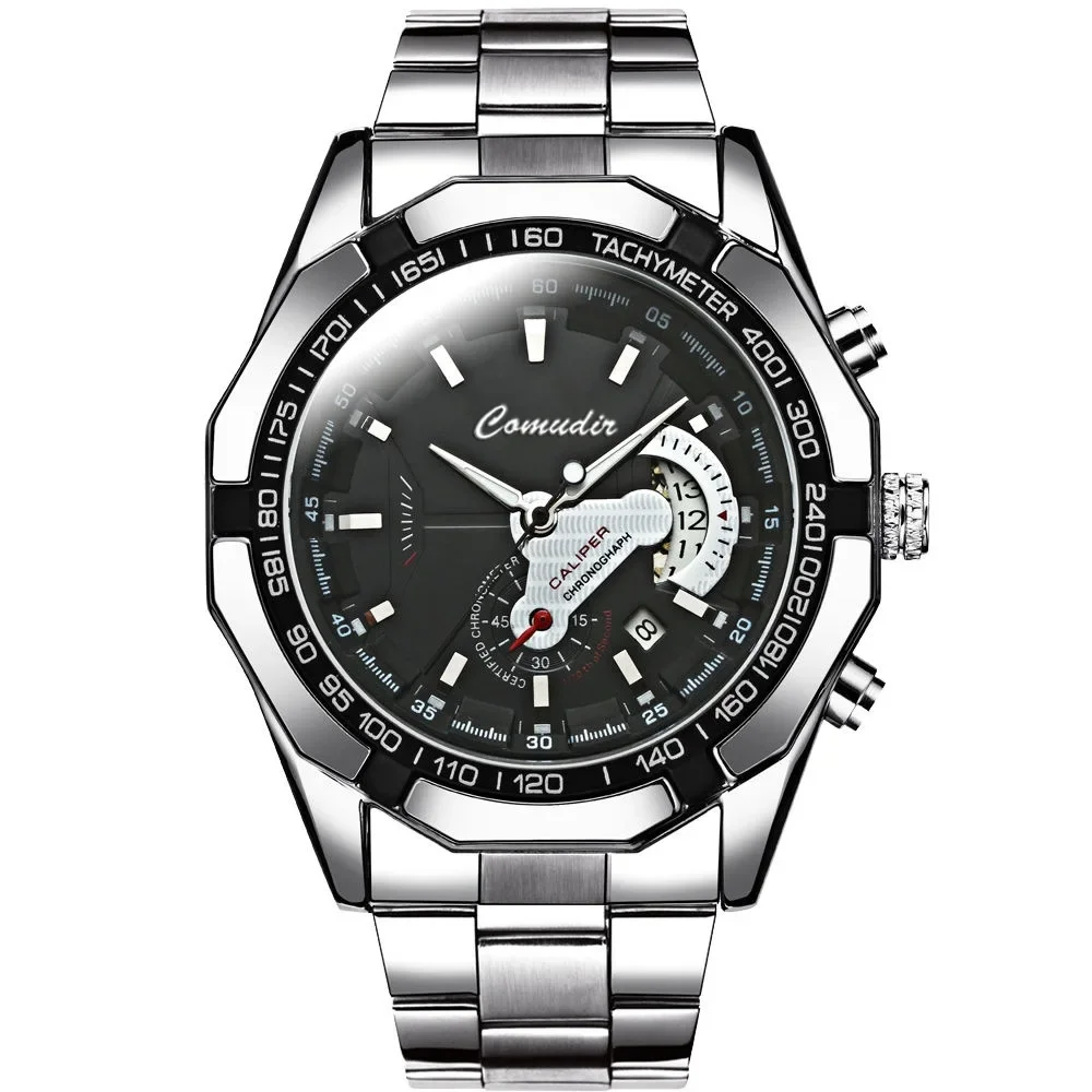 ساعات رجالي فاخرة على الموضة حركة أوتوماتيكية مجوفة لتقويم الأعمال ساعة يد كاجوال من الفولاذ المقاوم للصدأ