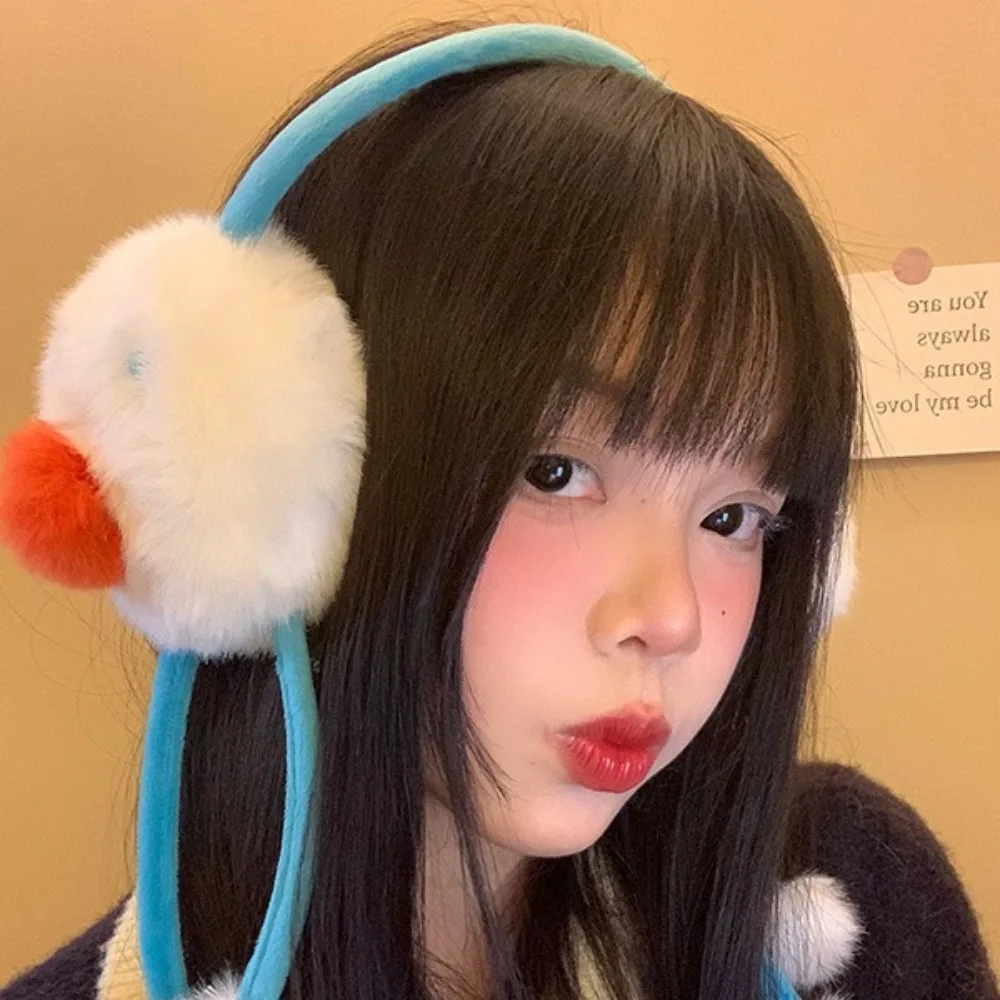 สบาย Windproof Snowman Earmuffs Soft Keep WARM Plush หูอุ่นน่ารัก Earflap ฝาครอบหูขี่