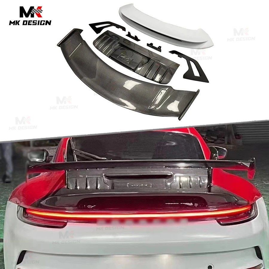 

Half Carbon Fiber GT Style Rear Wing Trunk Spoiler for Porsche 911 992.1 2019-2023 Rear Wing Boot Spoiler Car Accessories