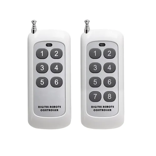 Imagen 2 del producto EV1527 433MHZ 315MHZ Control remoto de alta potencia 1000m 1 ~ 8 botones aprender código puerta de garaje abridor de puerta interruptor de Control remoto 12V