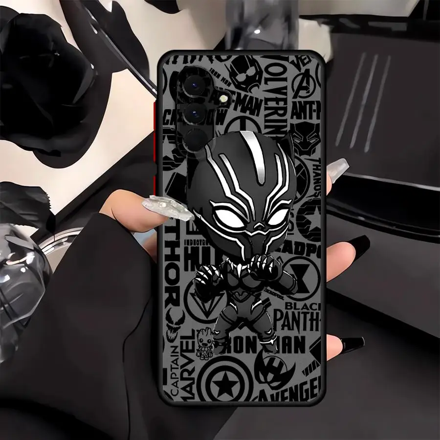 Capa para Samsung Galaxy A16 A15 A17 A52 A53 A34 A36 A73 A33 A35 A14 A23 A56 A55 A54 A52S A72 Capa de Telefone Marvel Homem-Aranha Fofo