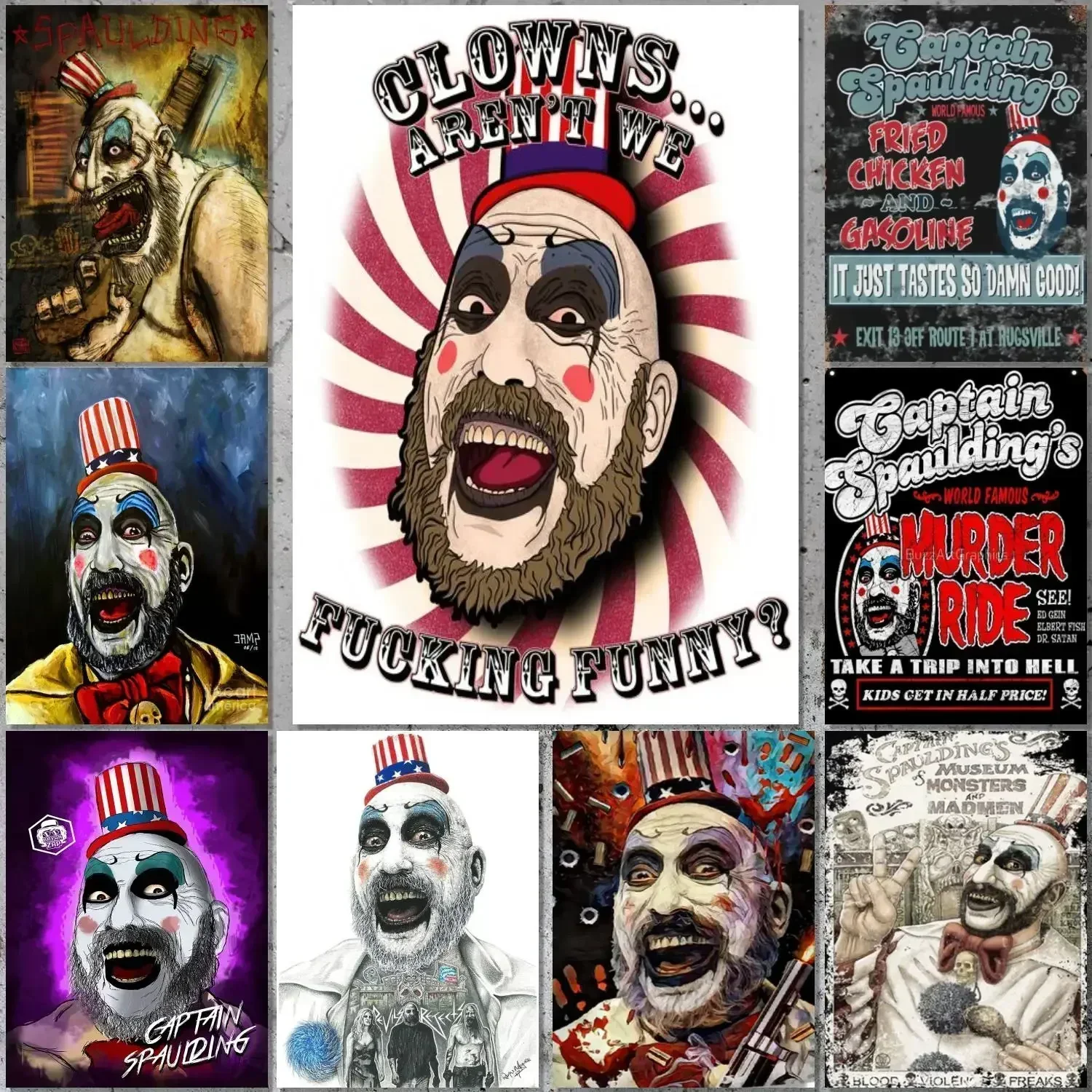 captain spaulding Poster Canvas Art Poster and Wall Art Picture Print Modern Family bedroom Decor Posters