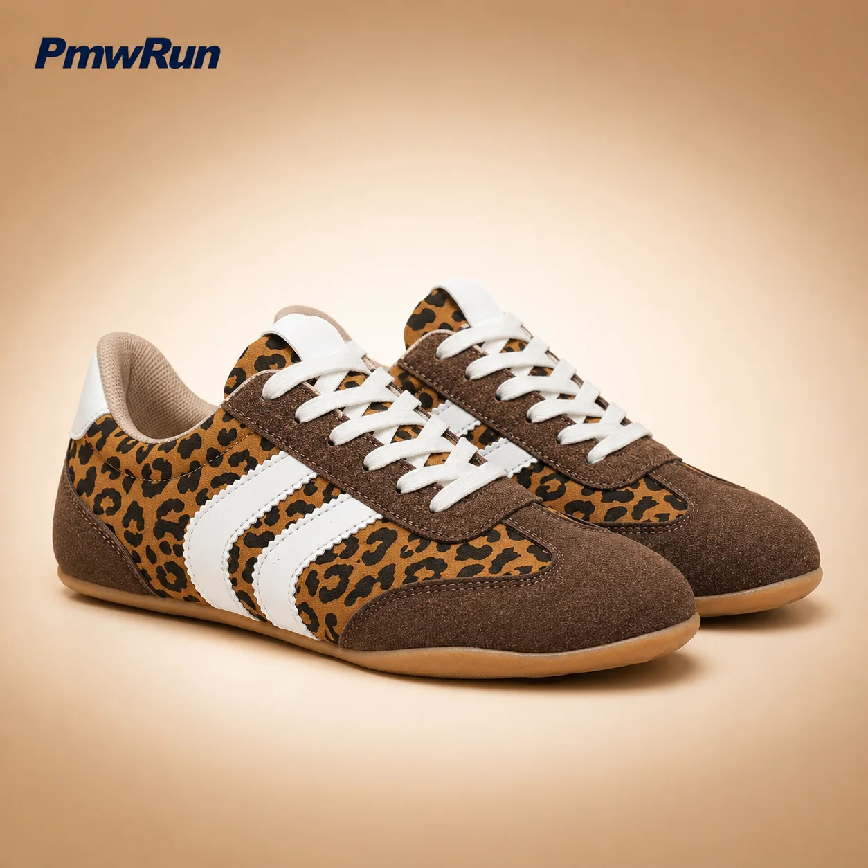 Trend Fashion Women's Sneakers Leopard Printed Sport Shoes For Women Lightweight Anti-slippery College Student Running Footwear