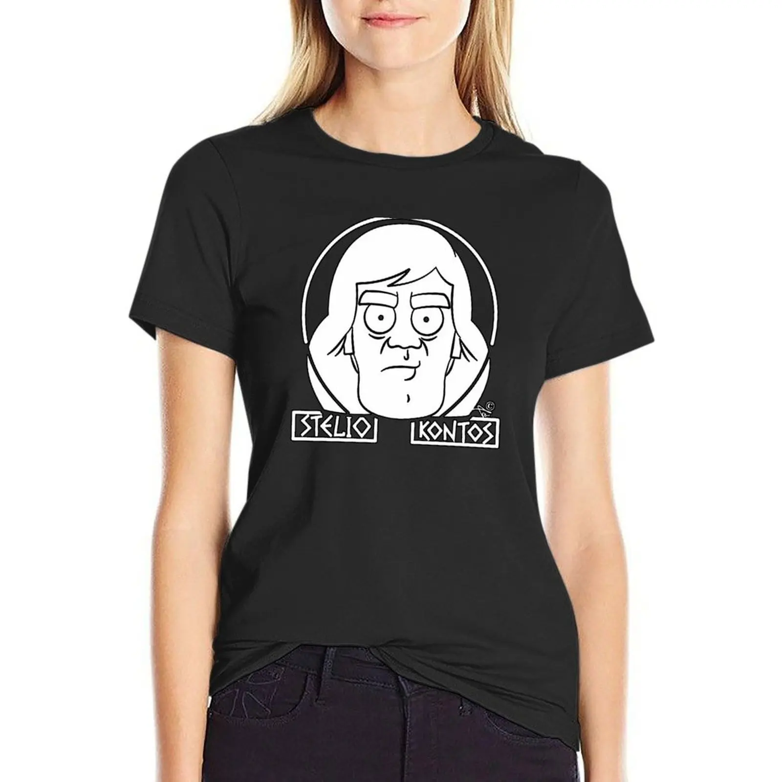 

Stelio Kontos T-Shirt Female clothing aesthetic clothes lady clothes animal print shirt for girls Women's t-shirt