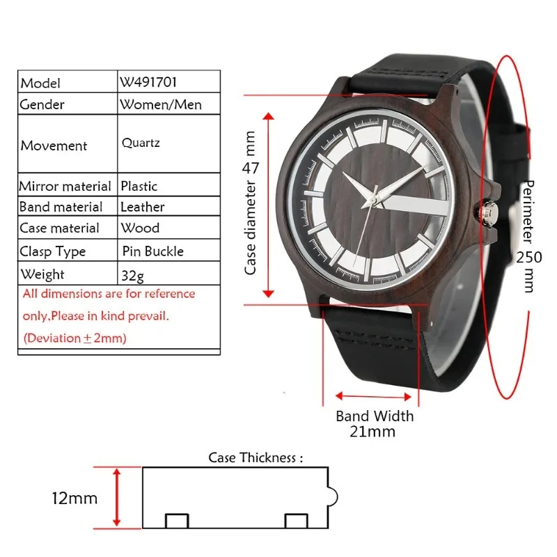 Reloj de madera de nogal Natural para hombre, relojes de madera de cuero genuino, esfera Simple blanca/roja, relojes de madera Unisex