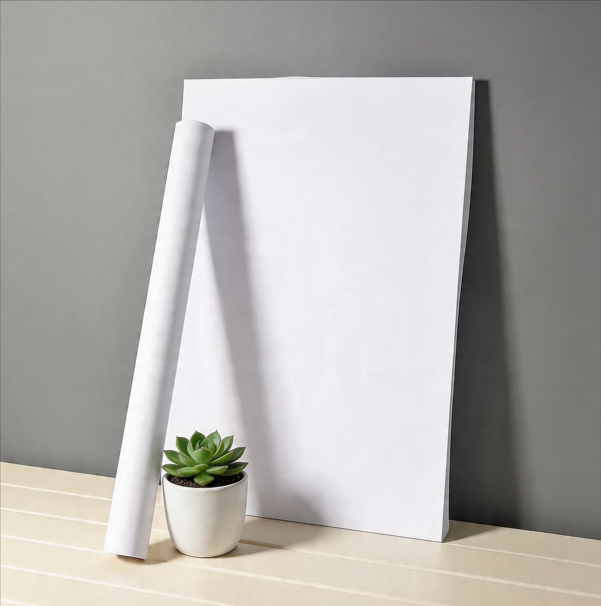 Matte Pure White Surface, No Glare, Perfectly Mimics Painted Walls, Ideal for Minimalist, Nordic and Modern Home Styles.
