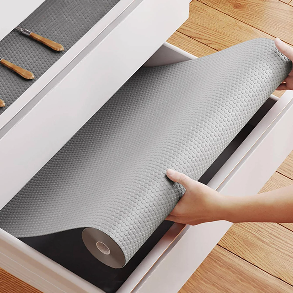 

Влагостойкий коврик из ЭВА, нескользящий, водонепроницаемый – многоразовый вкладыш для ящиков, настольный коврик для шкафов и холодильников, легко режется, без клеевого слоя