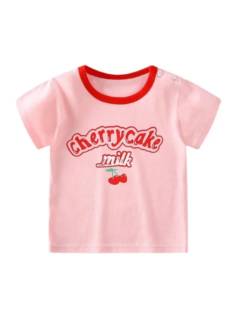 Children's short-sleeved t-shirt cotton new summer baby clothes boys girls tops cotton boys children's clothing， baby clothes