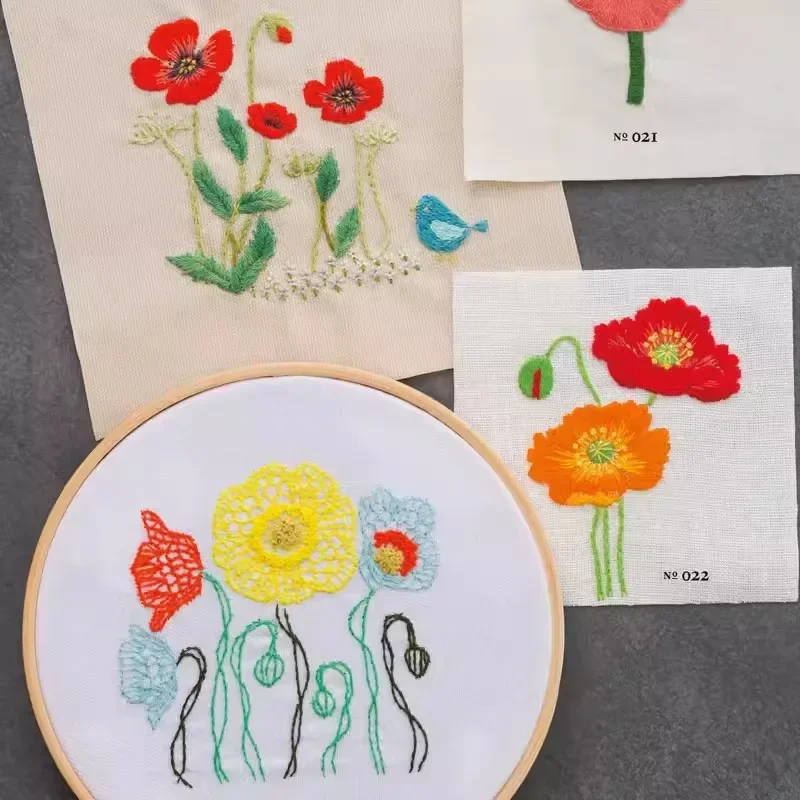 Imagem -02 - Botanical Embroidery Designs Book Rosa Tulipa Margarida Padrões Vegetais Agulha Zero Prática Básica Livro Tutorial