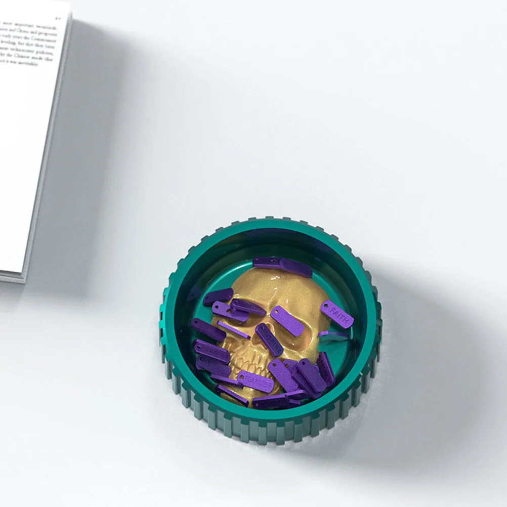 

1pc Skull Storage Silicone Resin Craft Silicone Mold Resin Tray Epoxy Skull Ashtray Casting Molds Ashtray Jewelry Parts