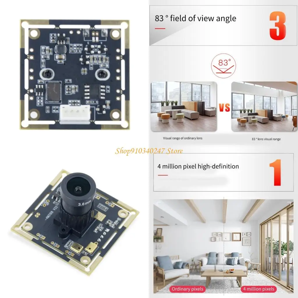 

Q22A OV4689 USB -модуль с адаптированной визуализацией и двойной MICS 38x38 мм для машинных приложений