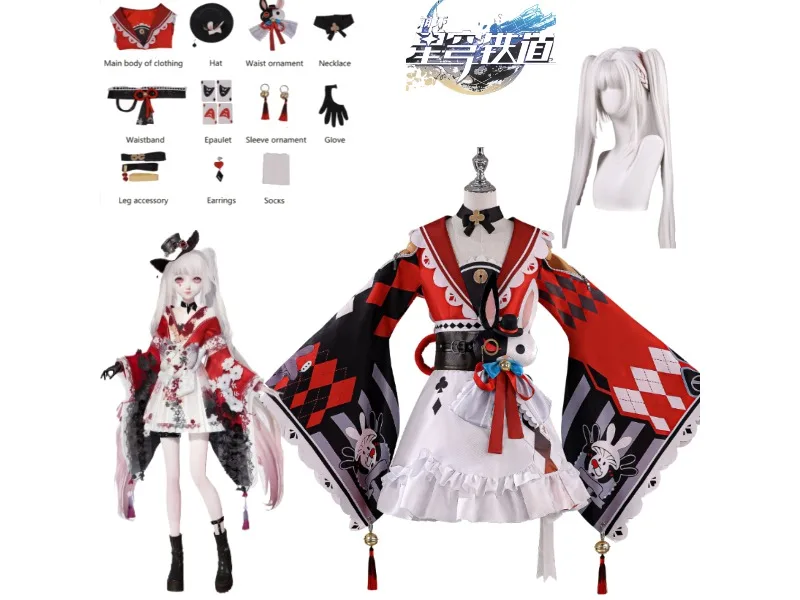 

Honkai: Star Rail Cosplay Sparkle Sparxie Costume Game Character Outfit Plush Toy Decorative Mask Full Set Girls' Party Props