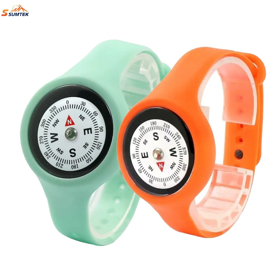 

Compass Hiking, Tactical Wrist Compass Outdoor Camping Tool Tourism Equipment Fishing Accessories Black Band Compass