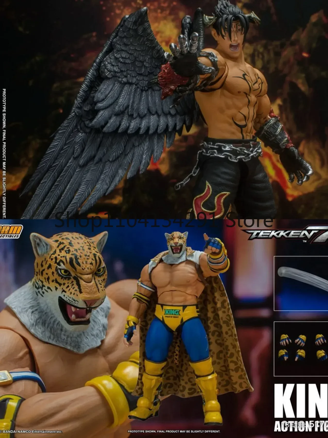Original diable Jin roi du léopard Tekken 7 cadeau d'anniversaire jouet figurine modèle à collectionner