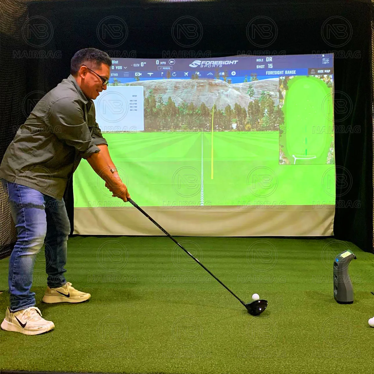 خيمة محاكاة الجولف القابلة للنفخ القابلة للنفخ ومساحة مغلقة لممارسة الرياضة في الداخل #5