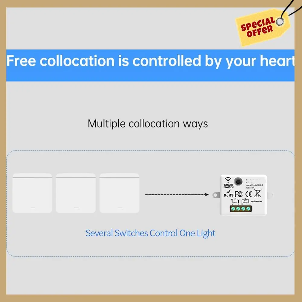 Стабильная производительность-беспроводной настенный выключатель света RF 433 МГц релейный приемник с панельным переключателем 1X1gang светодиодный пульт дистанционного управления для светодиодной лампы