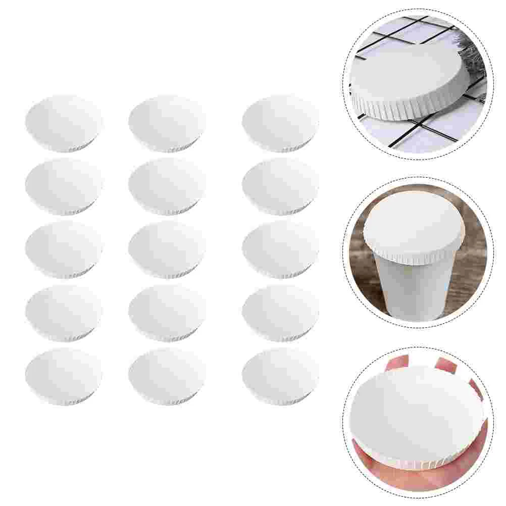 

50 Pcs Disposable Paper Cup Lid Cover Covers for Drinks Caps Household Tea Cups Lids Coffee Mug Made Hotel Drinking Jar