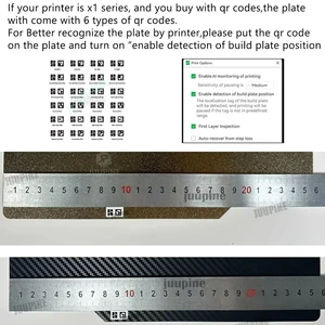 バンブラボX1用カーボンビルドプレートA1PEIシートテクスチャ両面PEOペットベッド竹のバンブラブP1S P1P X1Cビルドプレート 10ベストセールスPEIベッド-8