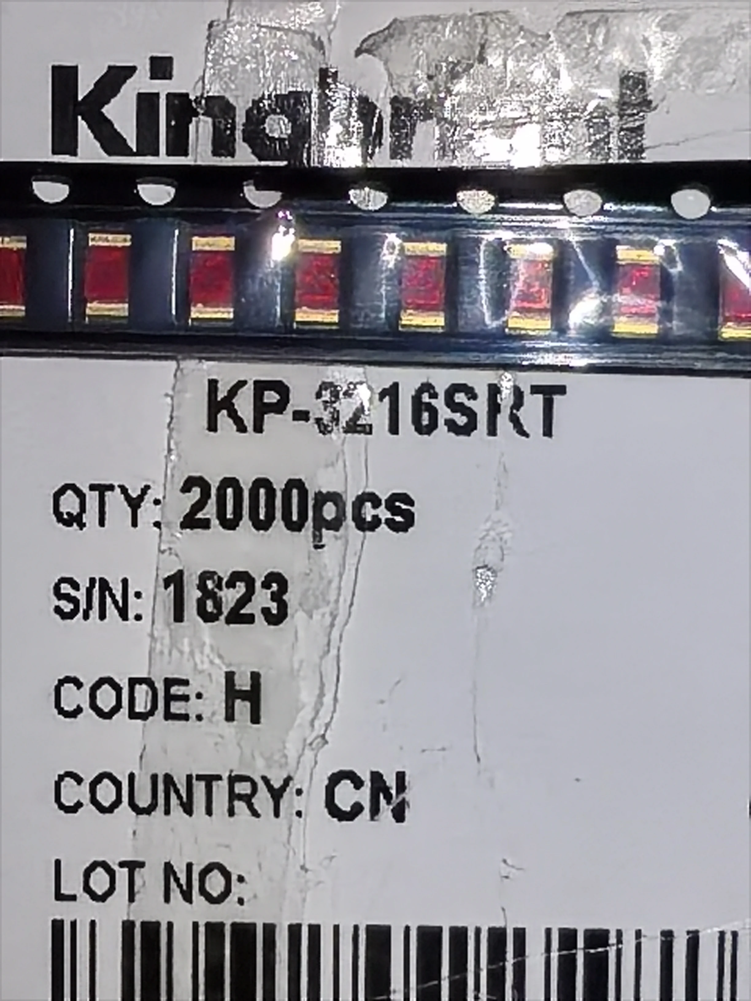 

50 шт./KPT-23216SRT 1206 (3216) красный свет красный светодиодный индикатор