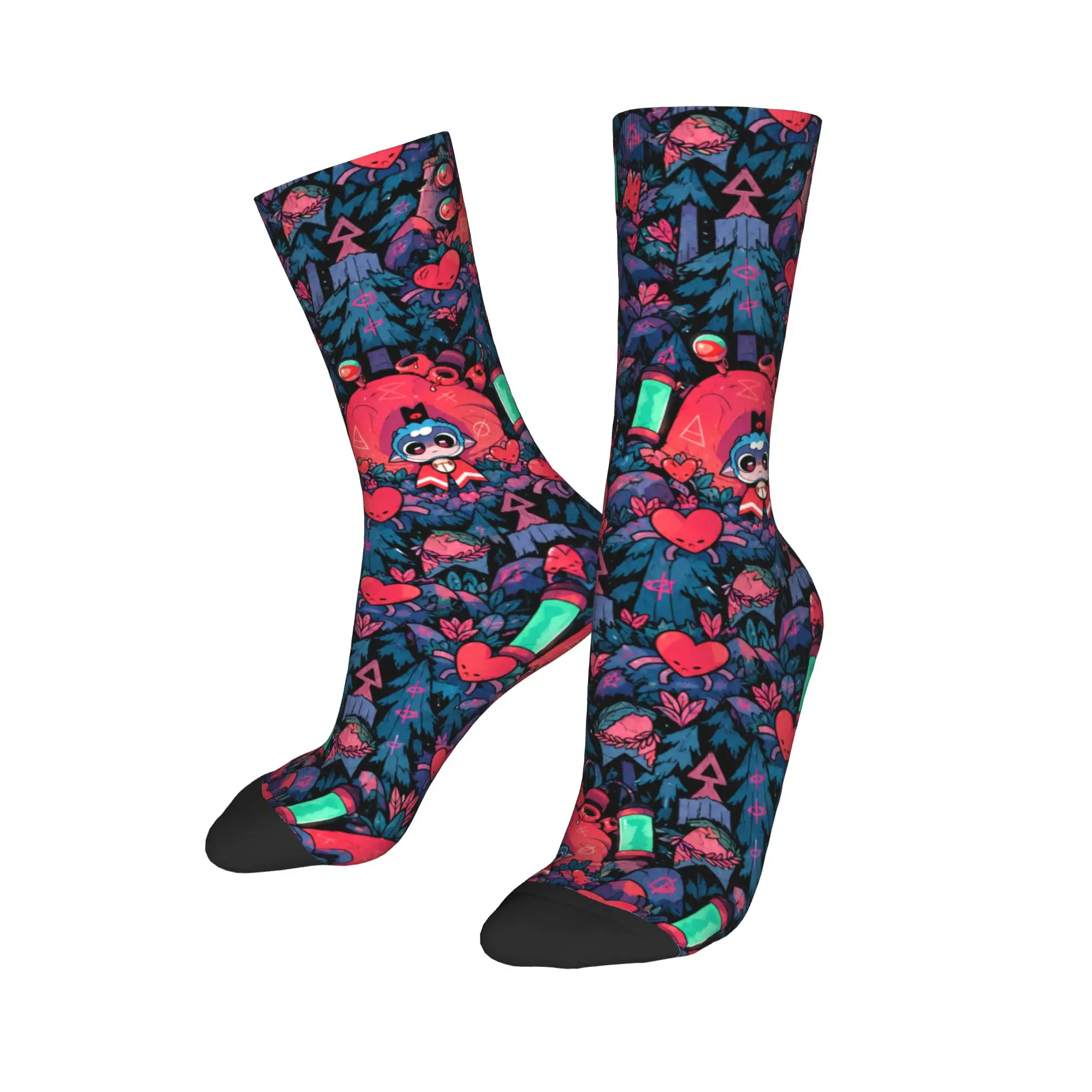 Women Men Socks Cult Of The Lamb Anime  Stockings Winter Vintage Warm Soft Socks Design Cycling Anti Sweat Socks
