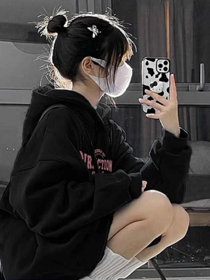 مقنعين الجرافيك هوديس المرأة الخامس الرقبة الربط شخصية مقنعين مايكرو الحد الأدنى منقوشة السيدات زوجين سليم موهير الرسومات