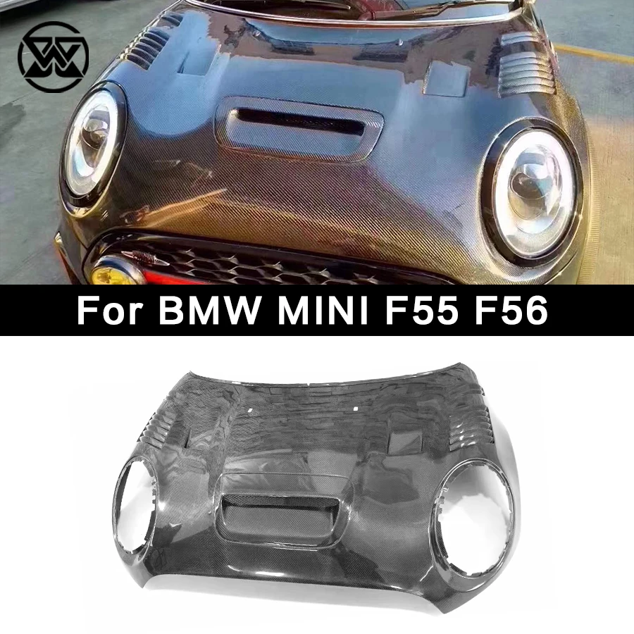 

Carbon Fiber Front Bumper Engine Hood Air Intake Vent Panel Cover For BMW MINI F55 F56 Bonnet Body Kit Car Accessories