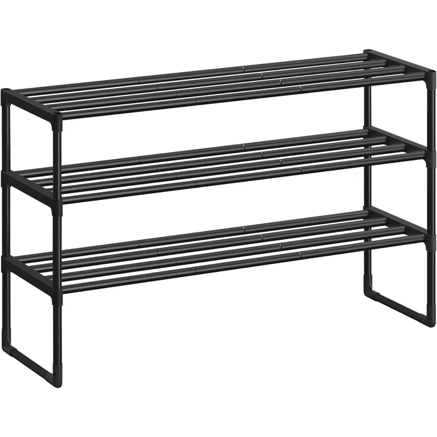 

Shoe Rack 3Tier Shoe Organizer Metal Storage Shelf Upright or Upside Down for 1620 Pairs Stackable for Entryway 11.8 x 36.2 x 2