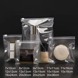 TETP 100Pcs Transparent And Semi-frosted Zipper Bag Jewelry Earring Pendant Gift Display Resealable Travel Cosmetic Storage