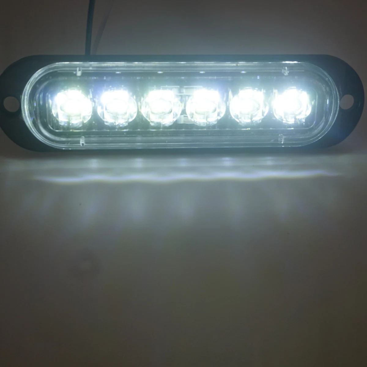 Faro Led de emergencia para coche y camión, luz de advertencia de peligro, Flash, barra de luz estroboscópica de precaución, 4 piezas, 6Led, 12-24V, blanco