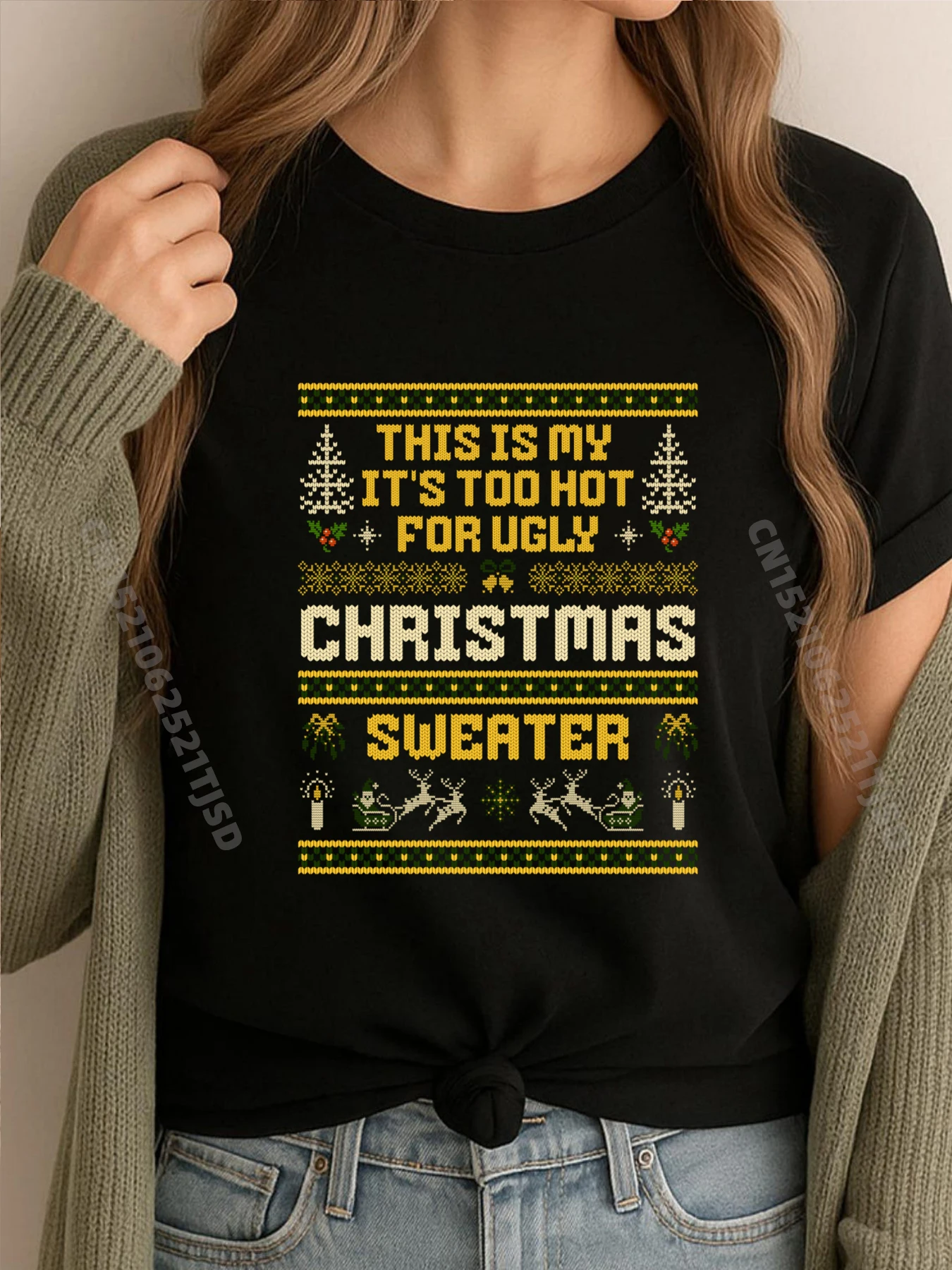 

This Is My It Too Hot For Ugly Christmas Sweaters Футболки с 3d принтом Дизайнерская одежда Женщина Пасхальное воскресенье