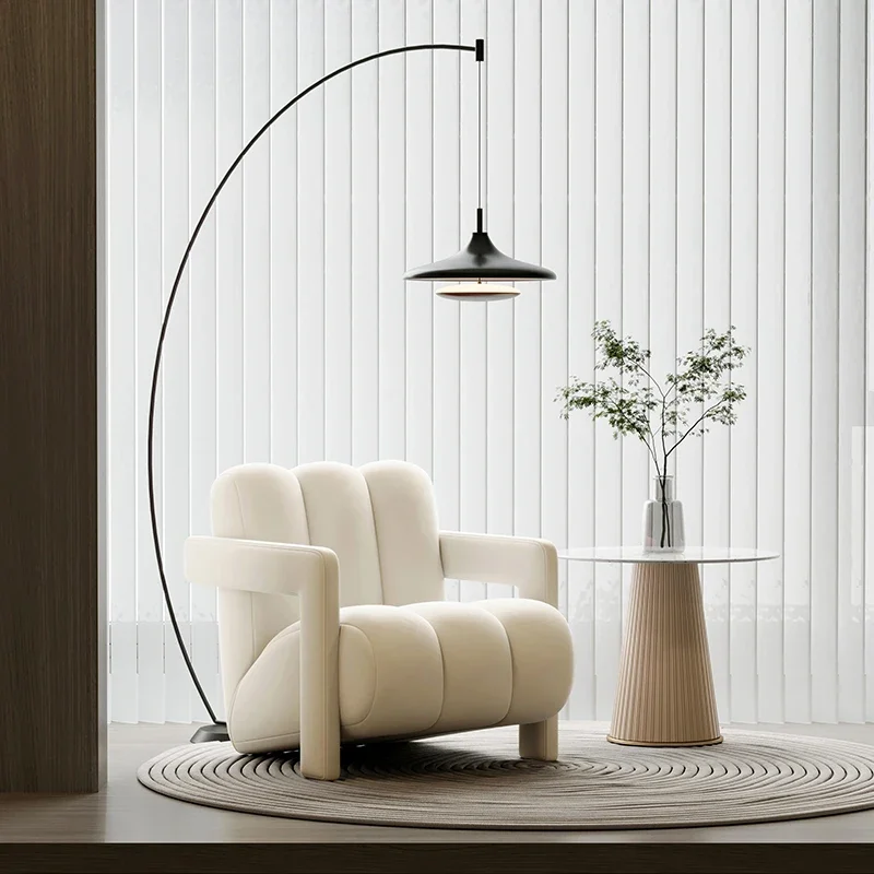 

Light luxury living room single sofa chair, creative hotel balcony reception lounge area negotiation leisure table and chair