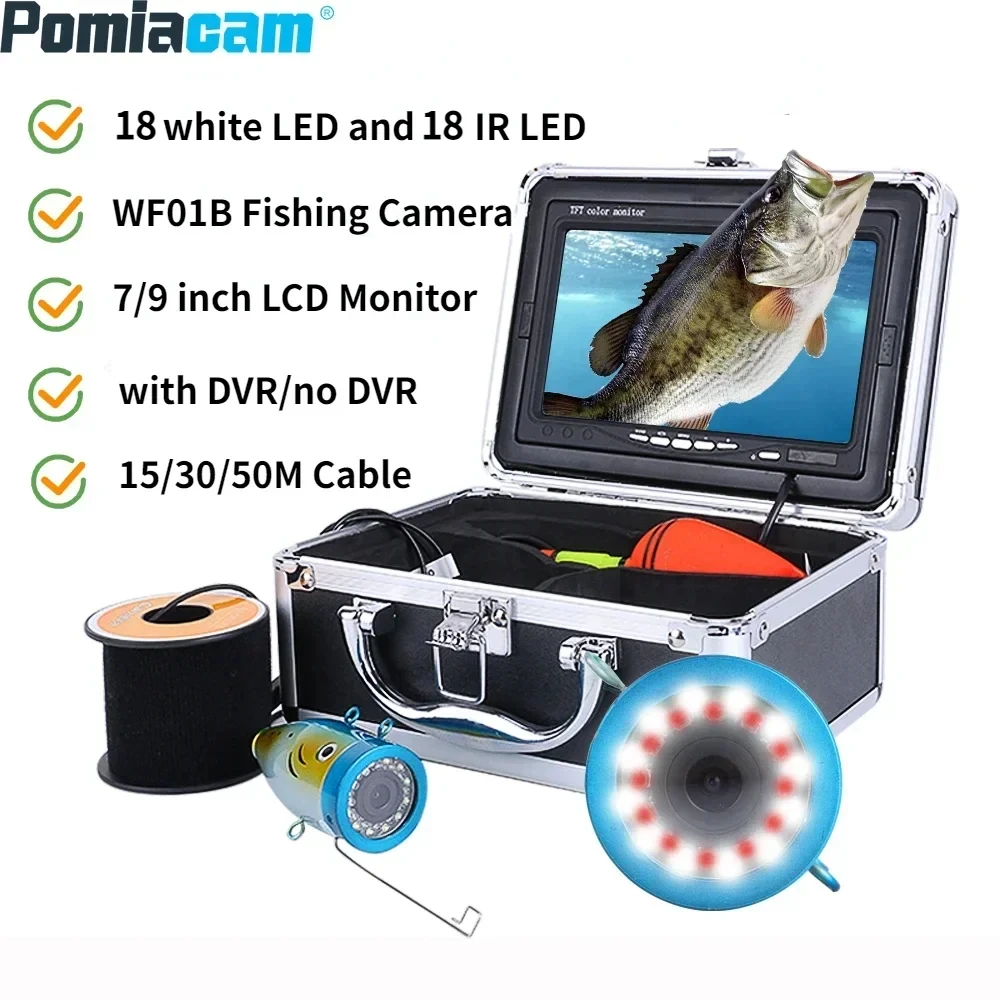 

WF01B Underwater Camera Cable Waterproof Camera Underwater Camcorder 7 Inch LCD Monitor Fish Finder HD 1200TVL Fishing Camera