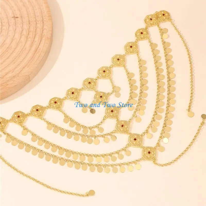 HX6F Dazzling Crystal Flapper Headpiece for Luxurious Themed Women Parties