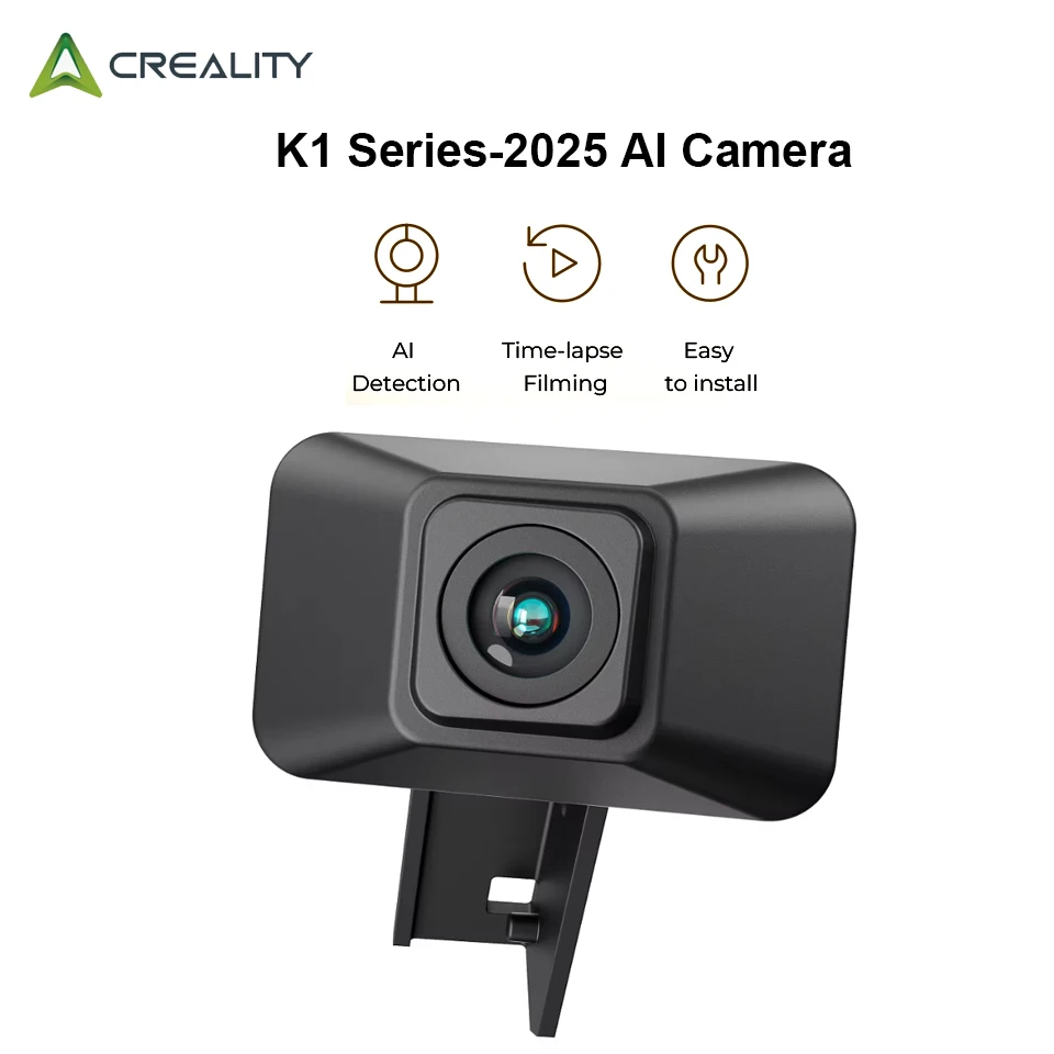 

Creality K1 Series-2025 AI Camera 3D Printer Part for K1C 2025 K1 Max 2025 125mA±10mA Current D=115°+3° H=96°+3°V=51°±3° V=51°±3