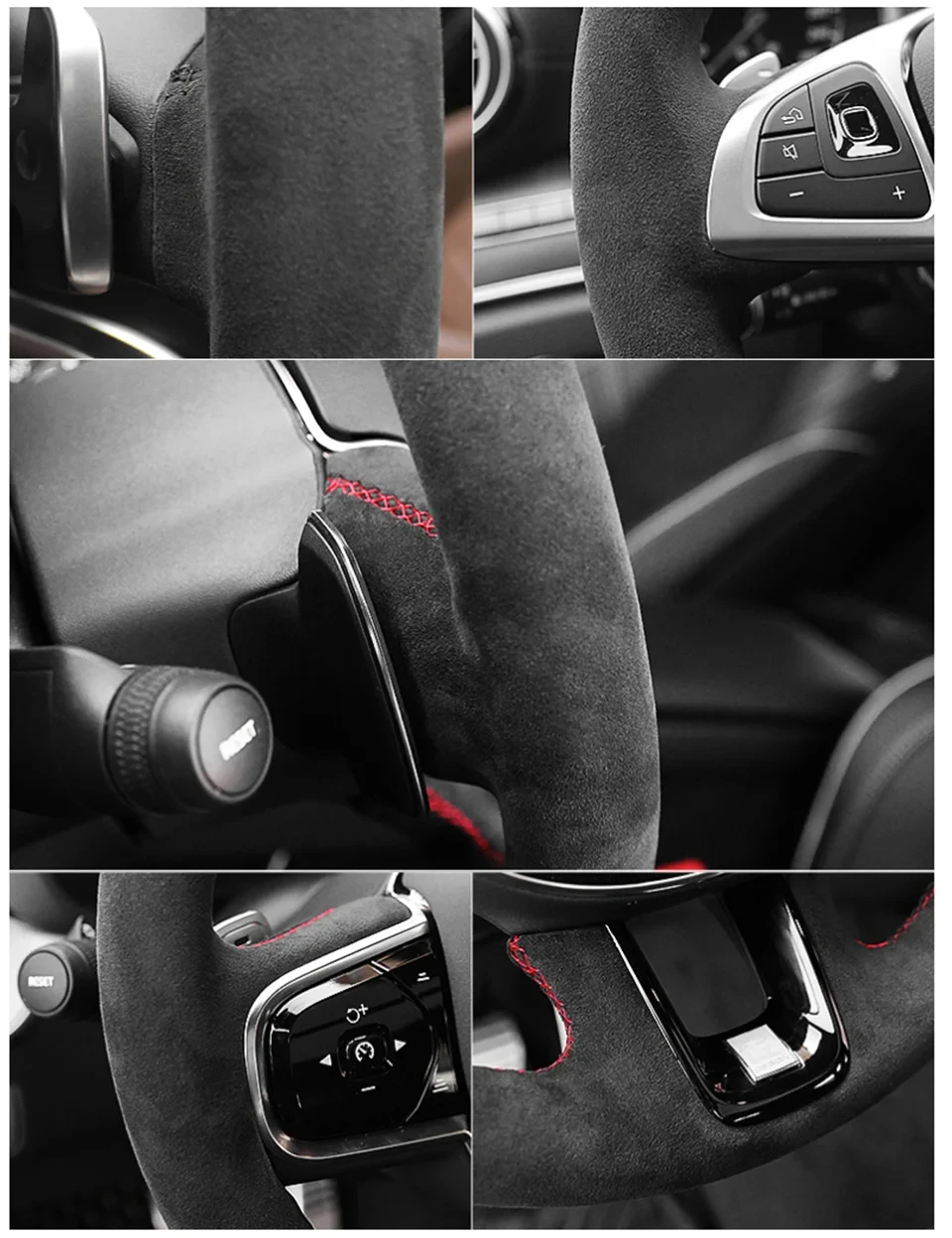 Auto Lenkrad Abdeckung Weiche Wildleder Für BMW E39 E46 325i E53 X5 Auto Innen Zubehör DIY Auto Lenkrad Abdeckung Wrap – Detail 5