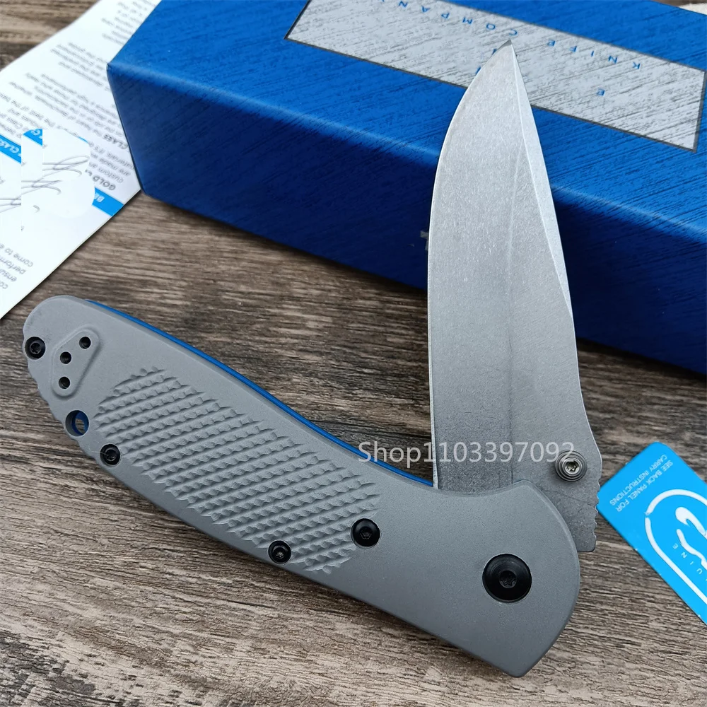 

BM 551 Griptilian Folding Knife CPM-20CV Stonewash Blade G10 Handle Hunting Camping Everyday Carry Combat Pocket EDC Tools