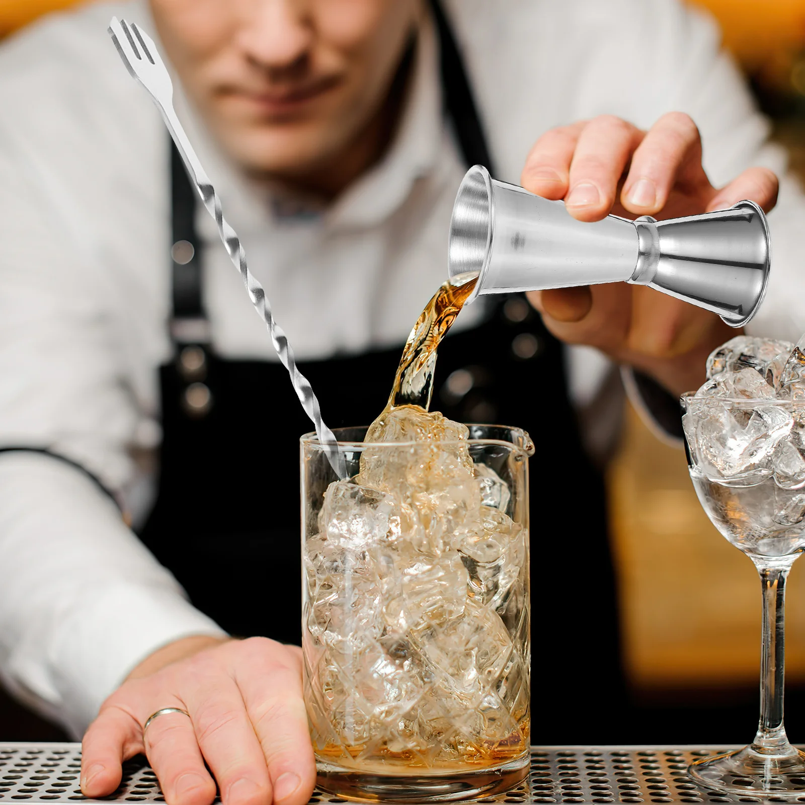 

3pcs Stainless Steel Cocktail Measuring Cup 15/27Cc 22/35Cc 30/40Cc Double Jigger Bartender Tool Bar Liquor Shot Measure Metal