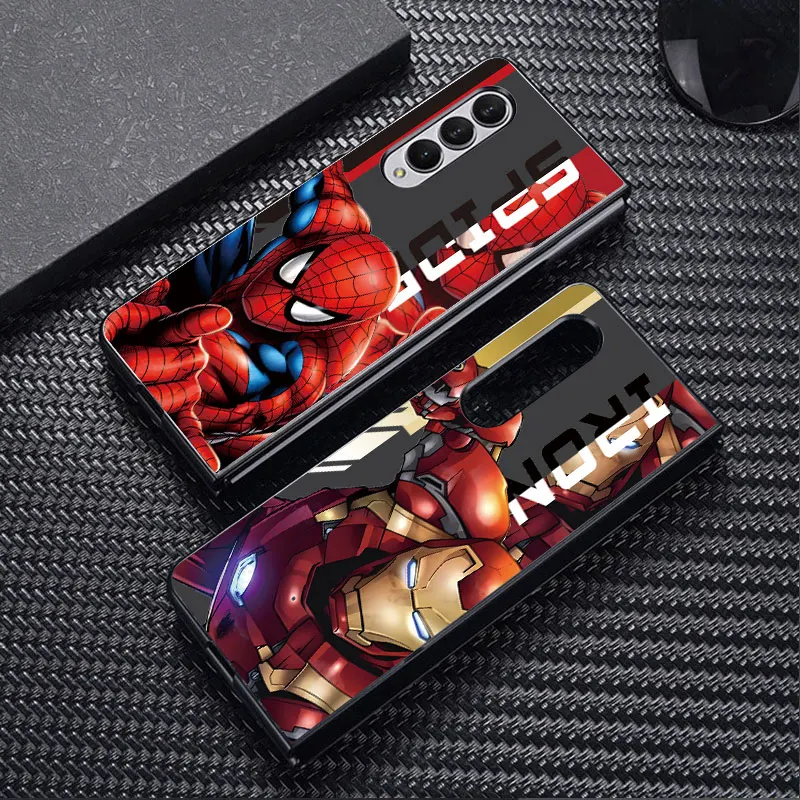 Marvel Spider Man Case for Samsung Galaxy Z Fold3 Z Fold5 5G ZFold4 Z Fold4 Shockproof Hard PC Protection Bumper Cases Cover