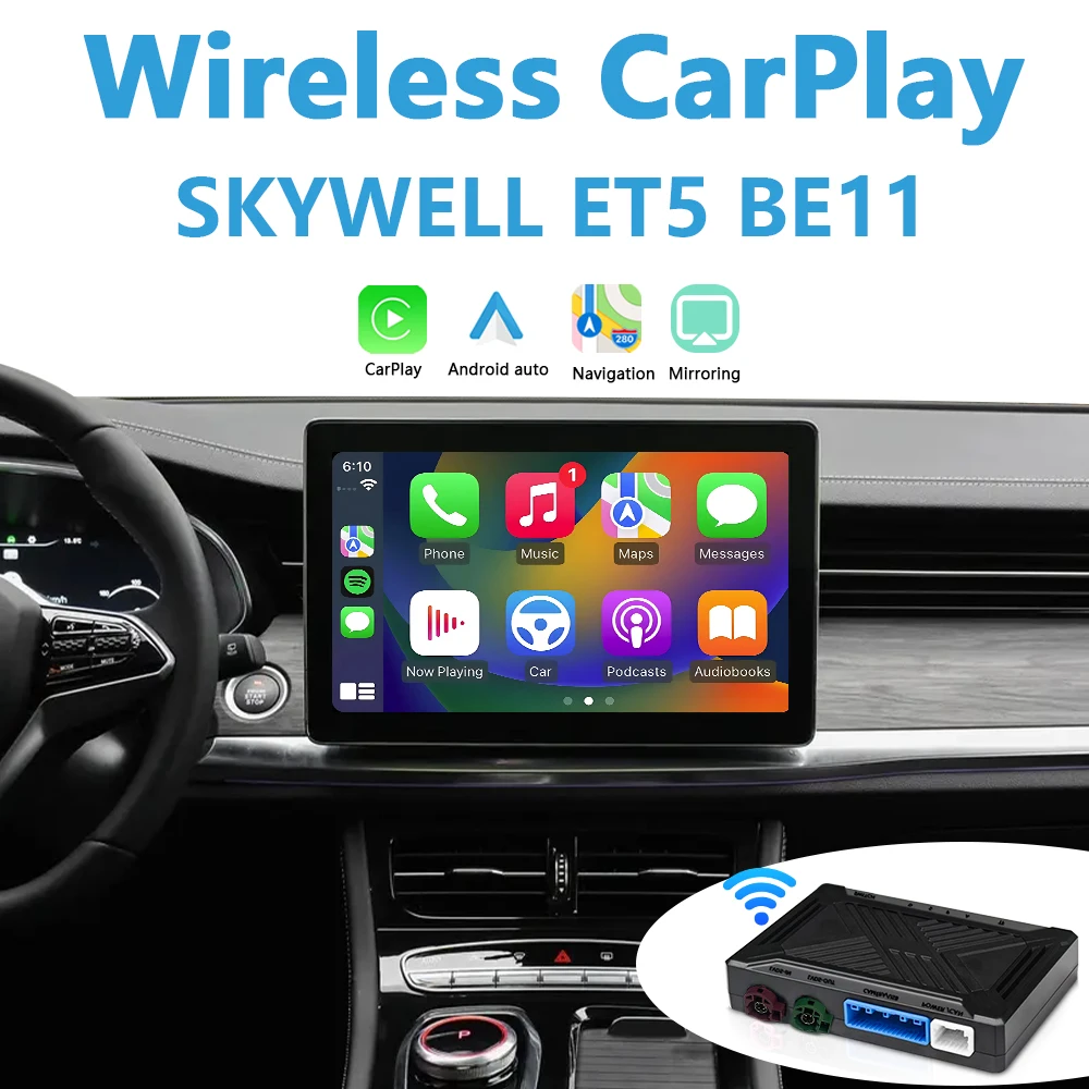 Skywell BE11 ET5 Apple CarPlay Interface Retrofit Wireless Android Auto Plug and Play No Need Any Programing