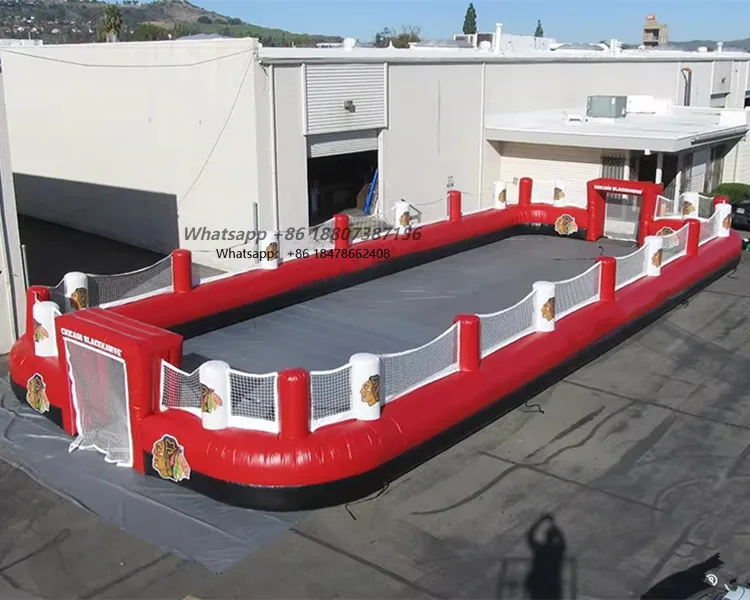 Inflatable Road Hockey Arena Customized Street Hockey Rinks