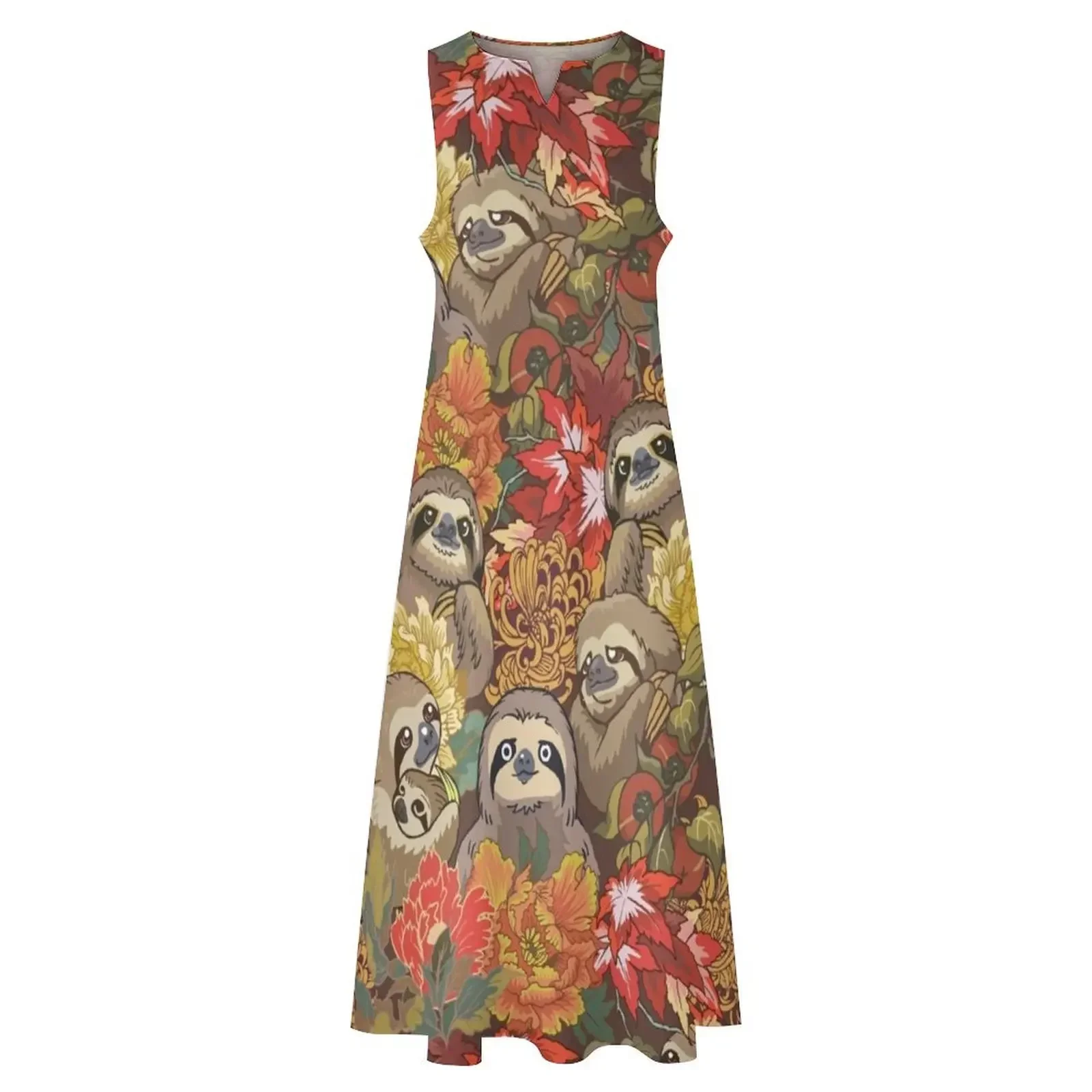 Because Sloths Autumn Long Dress beach outfits for women prom clothes Long dress woman dresses with long sleeves Dress