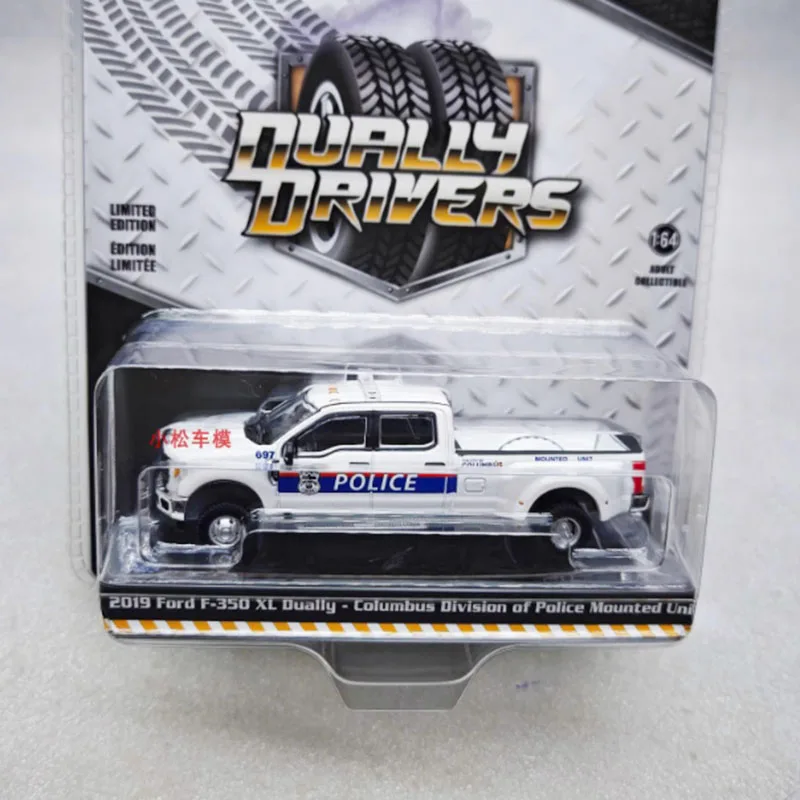 Greenlight Diecast Alloy 1:64 Scale 2019 Ford F-350 Dually Police Pickup Car Model Classics Adult Souvenir Gift Static Display