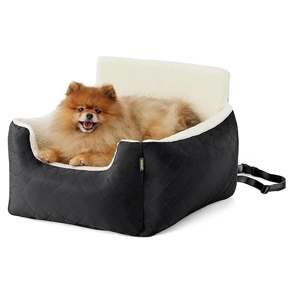 

Waterproof car seat for puppies and pets with clip straps for travel harnesses and height beds