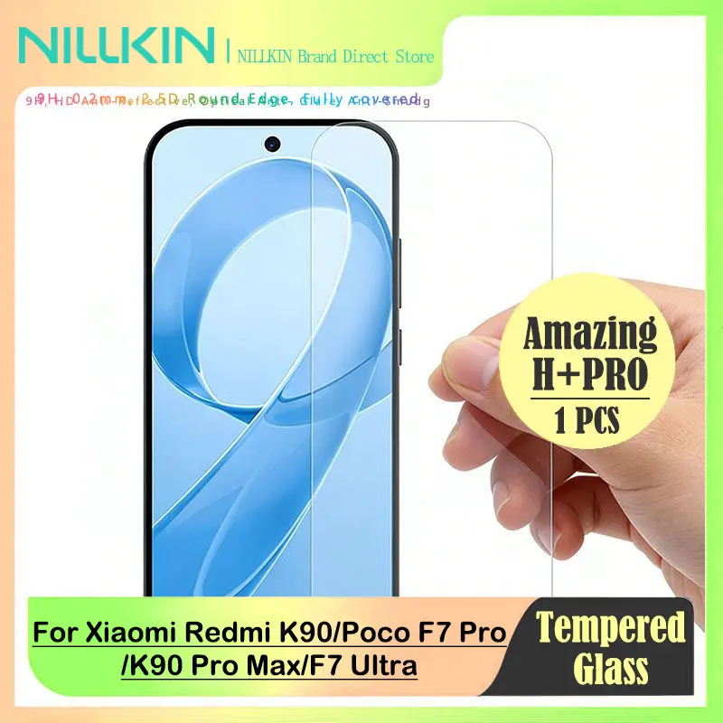 Screen Protector For Xiaomi Redmi K90, NILLKIN H+PRO Anti-Explosion 9H Glass, 0.2mm Ultra Thin Film, Anti-Glare & UV Protection