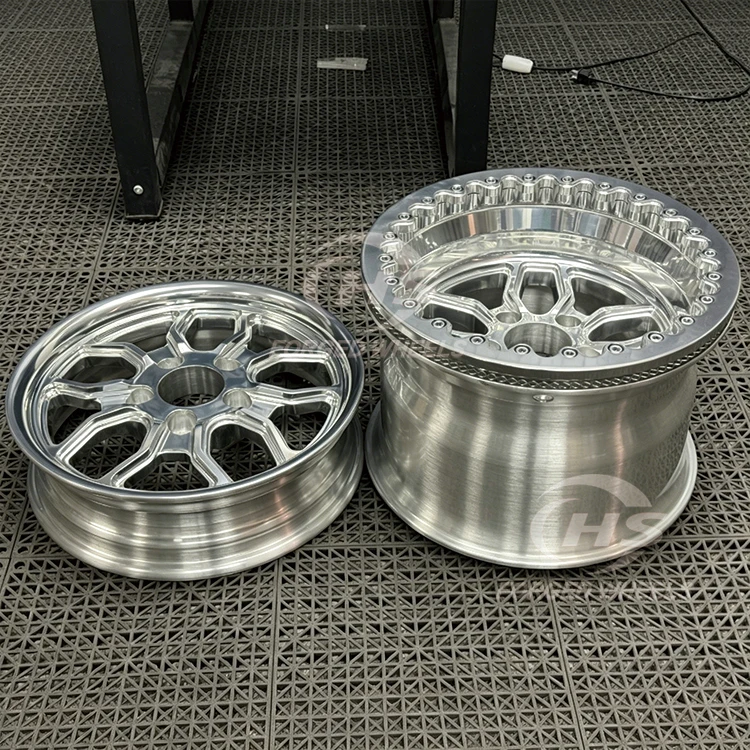15x10/10.5 17x4.5/5 18x4.5/5 Polished Beadlock Forged Wheels for Drag Racing  GT Shelby  Challenger  Supra R35